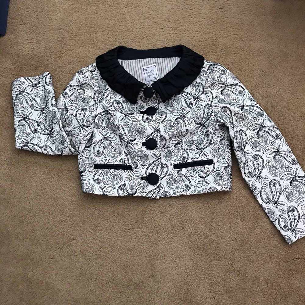 Nanette Lapore embroidered crop top jacket